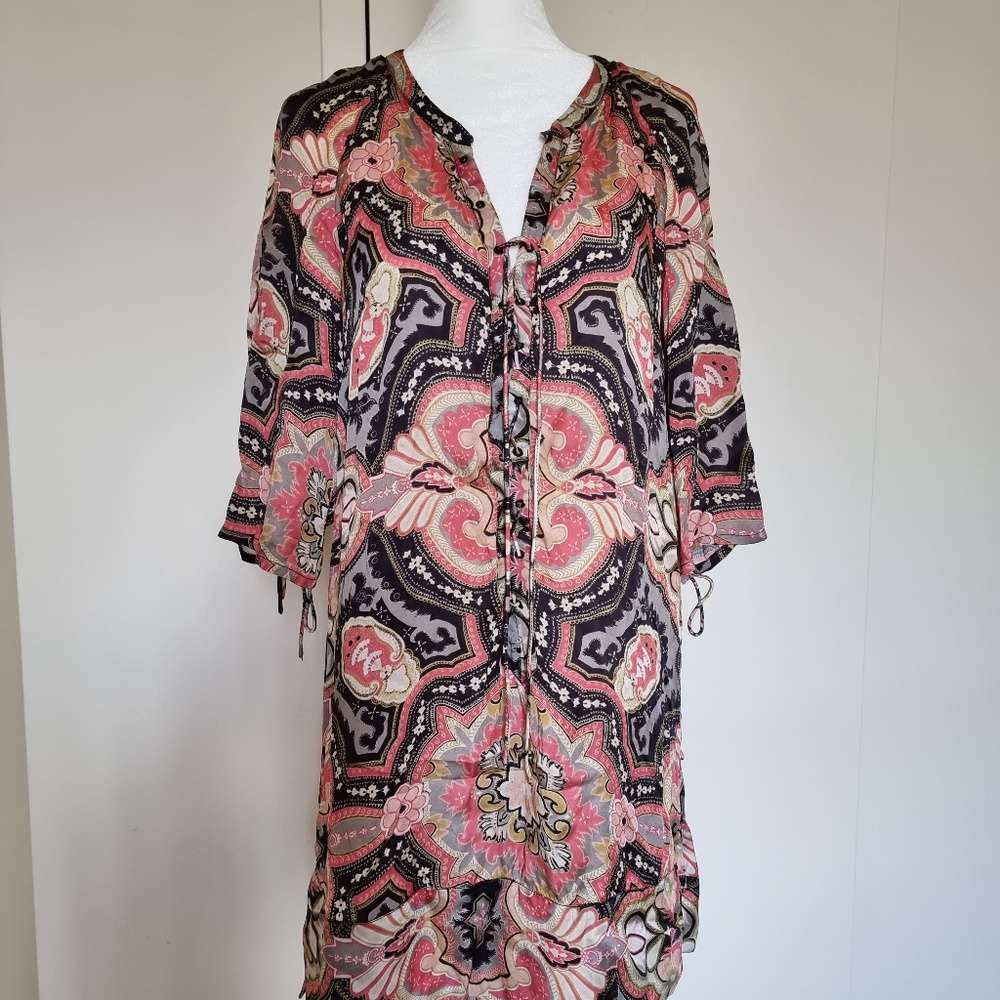 Odd Molly Sz 1 (Small) Dress Paisley Blouse Tunic